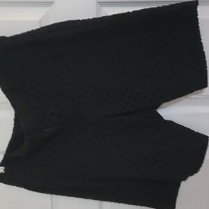 Lands' End Women's Black Eyelet Bermudas